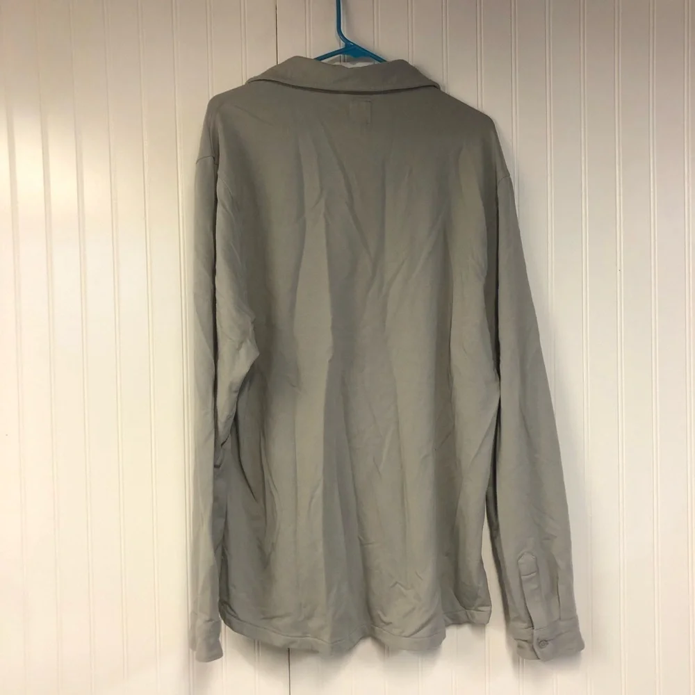 GAP Gray Button-Up Shirt Long Sleeve Thick XL